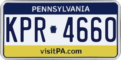 PA license plate KPR4660