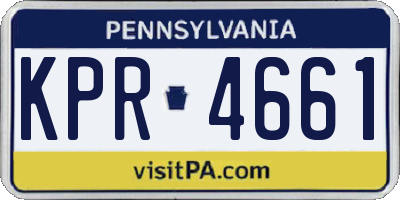 PA license plate KPR4661