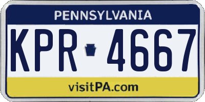 PA license plate KPR4667