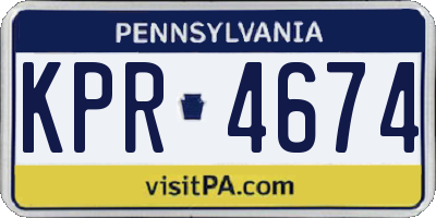 PA license plate KPR4674
