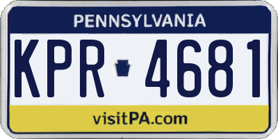 PA license plate KPR4681