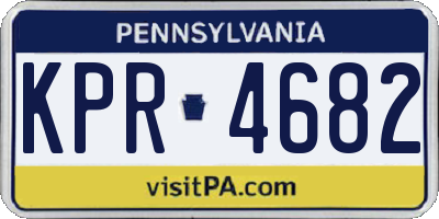 PA license plate KPR4682