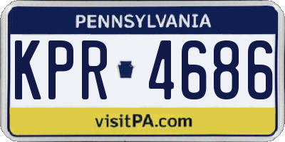 PA license plate KPR4686