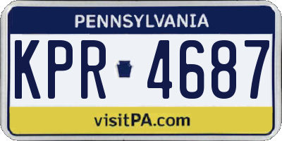 PA license plate KPR4687