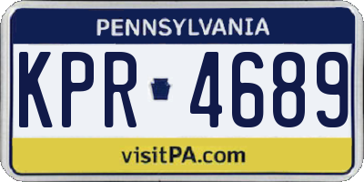 PA license plate KPR4689