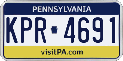 PA license plate KPR4691
