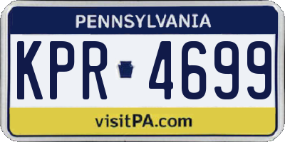 PA license plate KPR4699