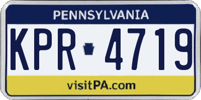 PA license plate KPR4719