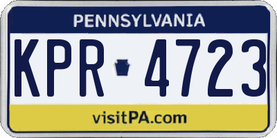 PA license plate KPR4723