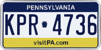 PA license plate KPR4736