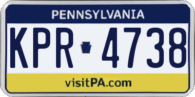 PA license plate KPR4738