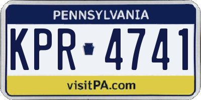 PA license plate KPR4741