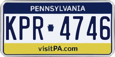 PA license plate KPR4746