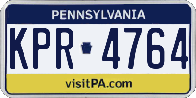PA license plate KPR4764