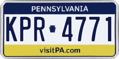 PA license plate KPR4771