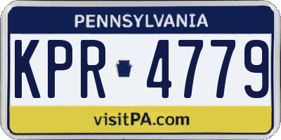PA license plate KPR4779
