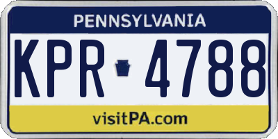 PA license plate KPR4788