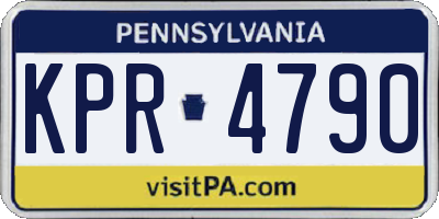 PA license plate KPR4790