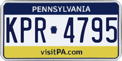 PA license plate KPR4795