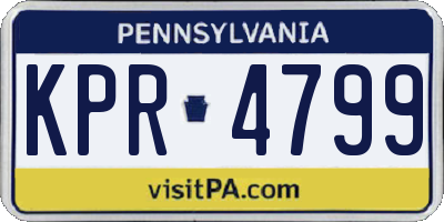 PA license plate KPR4799