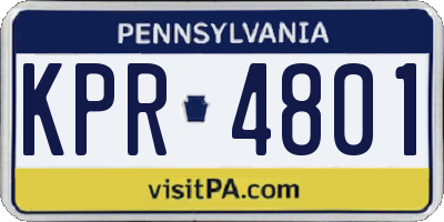 PA license plate KPR4801