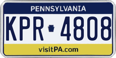 PA license plate KPR4808