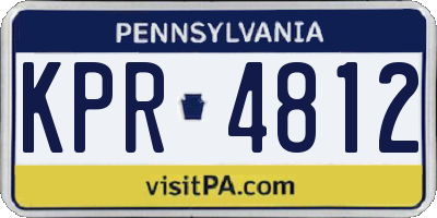 PA license plate KPR4812