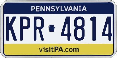PA license plate KPR4814