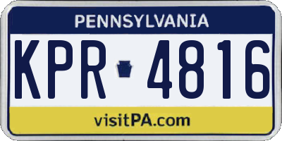 PA license plate KPR4816