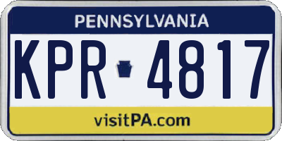PA license plate KPR4817