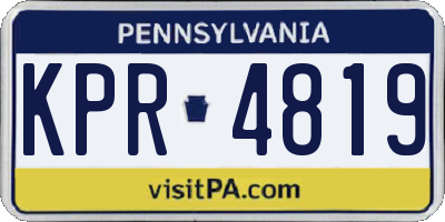 PA license plate KPR4819