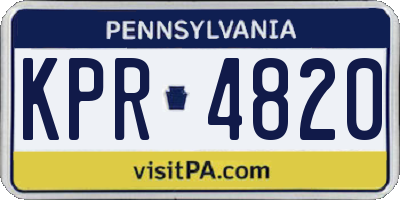 PA license plate KPR4820