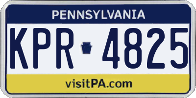 PA license plate KPR4825