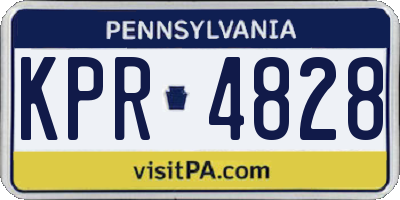 PA license plate KPR4828