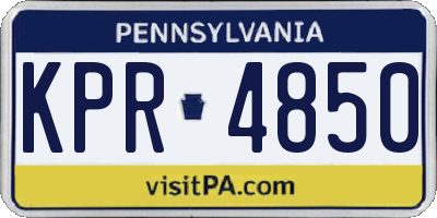 PA license plate KPR4850