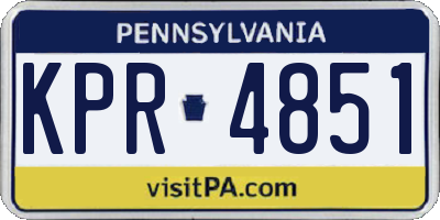PA license plate KPR4851
