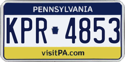 PA license plate KPR4853