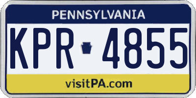 PA license plate KPR4855