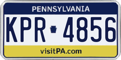 PA license plate KPR4856