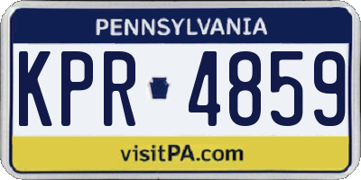 PA license plate KPR4859