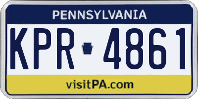 PA license plate KPR4861