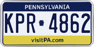 PA license plate KPR4862