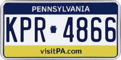 PA license plate KPR4866