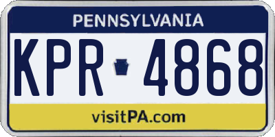 PA license plate KPR4868
