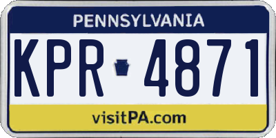 PA license plate KPR4871