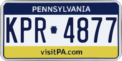 PA license plate KPR4877