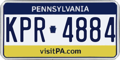PA license plate KPR4884