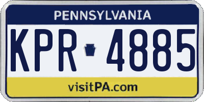 PA license plate KPR4885