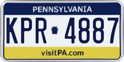 PA license plate KPR4887
