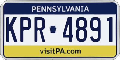 PA license plate KPR4891